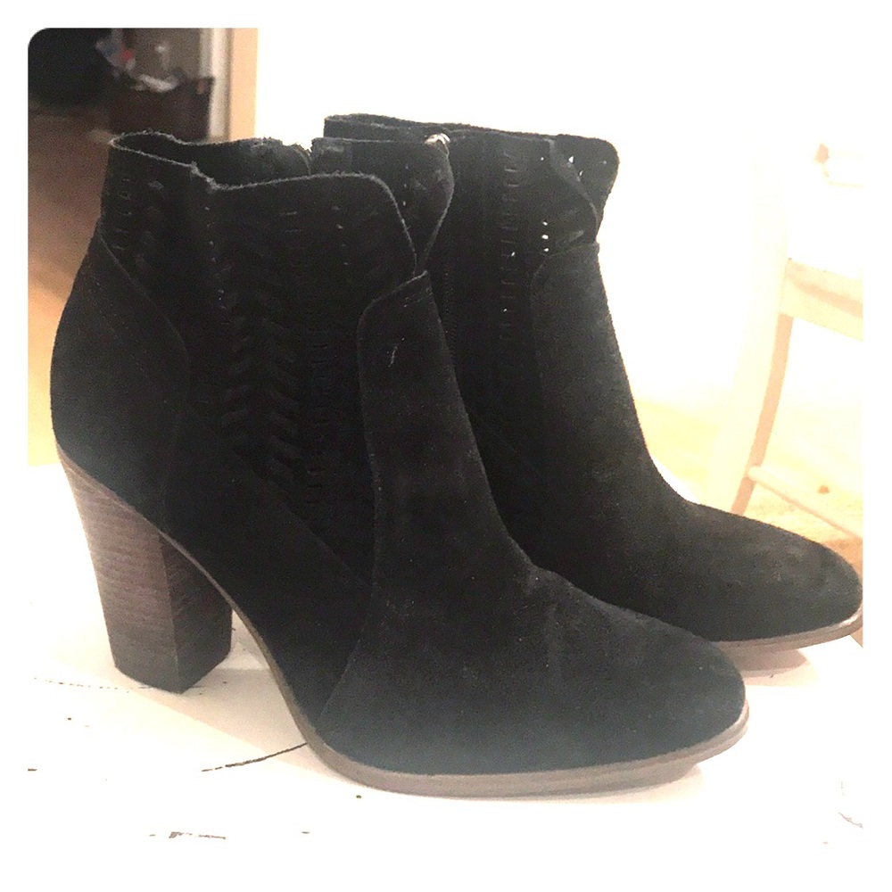 Vince Camuto Black Suede Ankle Booties